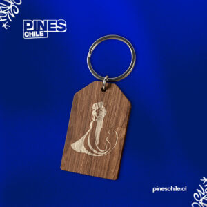 Llavero madera boda