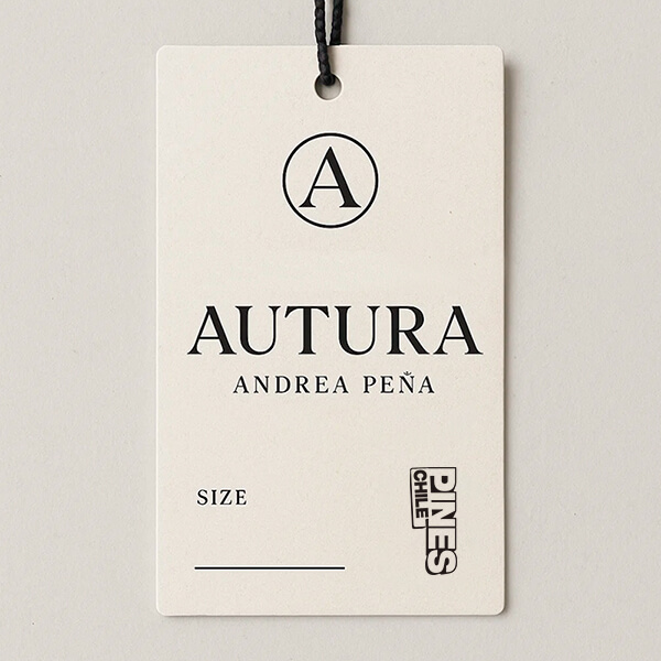 Etiqueta de ropa autura