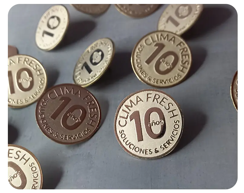 Piocha personalizada baño oro