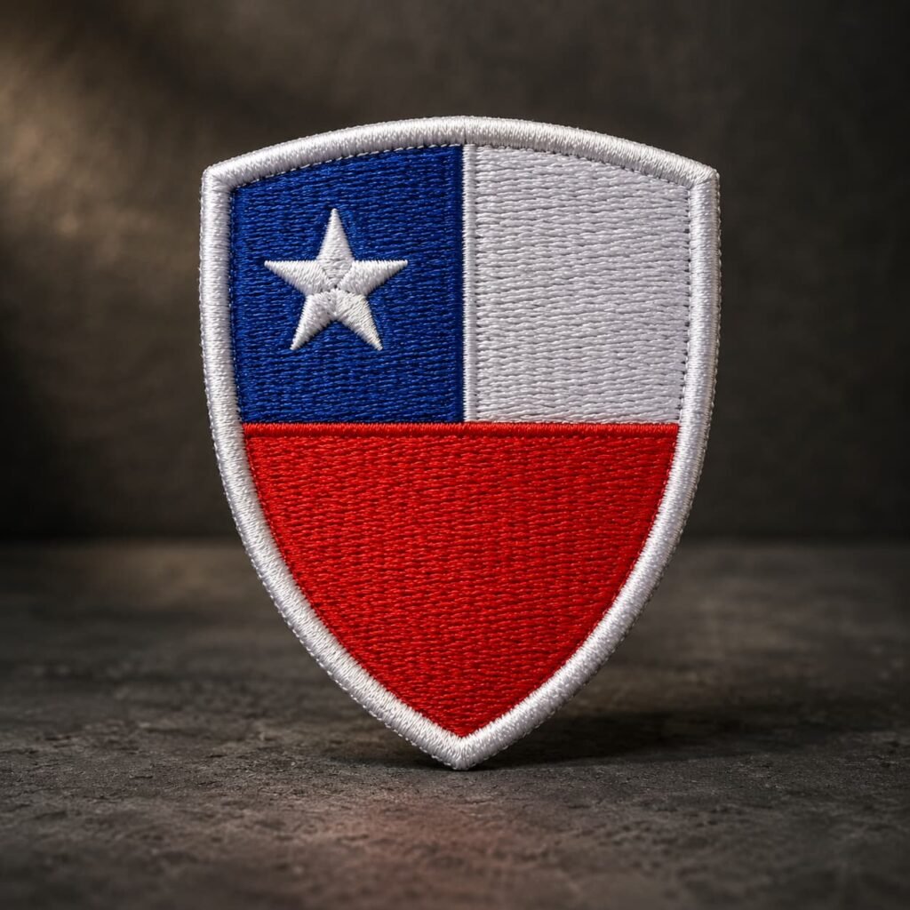 bandera chilena bordada